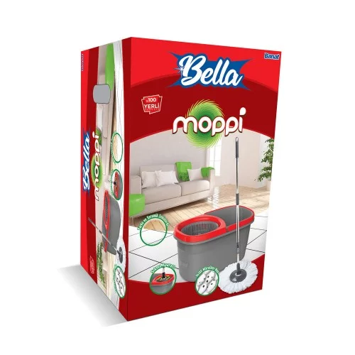 Banat Bella Moppi Otomatik Oynar Başlıklı Temizlik Seti Banat Bella Moppi Otomatik Oynar Başlıklı Temizlik Seti