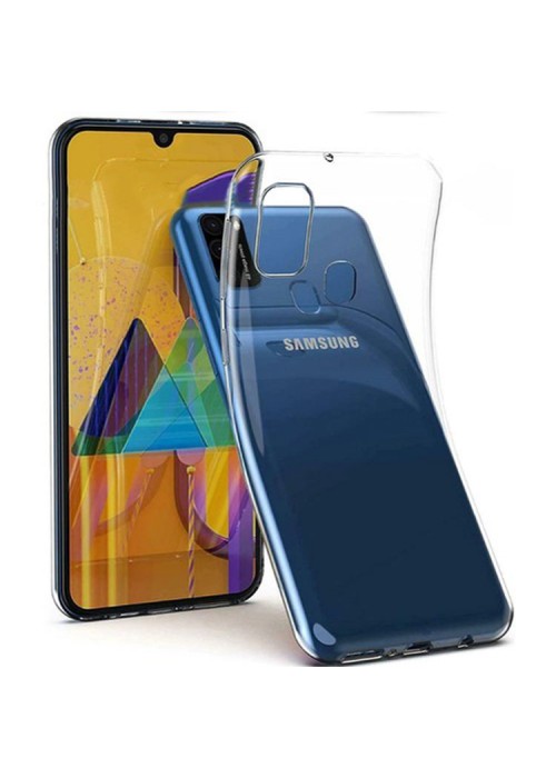 Case 4U Samsung Galaxy M31 Kılıf Süper Silikon Arka Kapak Şeffaf