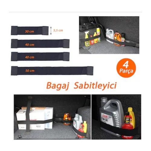 Araç Içi Bagaj Eşya Düzenleyici Sabitleyici Cırt Bant 4 Boy