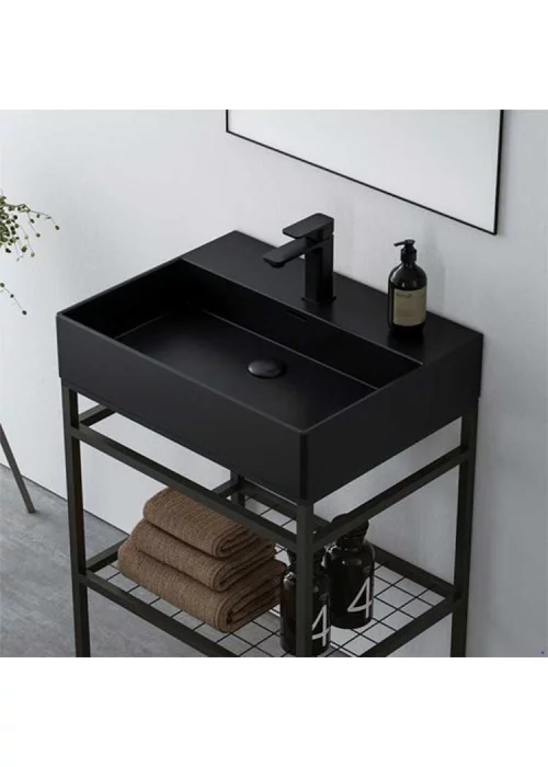 Orka Capetown 60 Siyah Lavabo Takımı