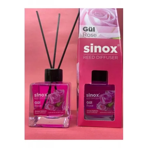 Sinox Gül Bambu Çubuklu Oda Kokusu 120ML Sinox Gül Bambu Çubuklu Oda Kokusu 120ML
