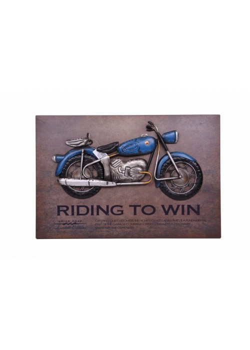 El Yapımı ve El Boyaması Metal Motosiklet Tablosu El Yapımı ve El Boyaması Metal Motosiklet Tablosu
