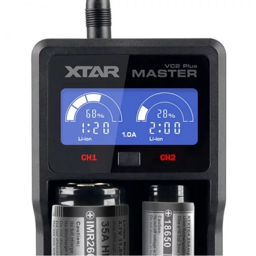 Xtar VC2 Universal Plus Master Li-Ion Pil Şarj Etme Aleti Xtar VC2 Universal Plus Master Li-Ion Pil Şarj Etme Aleti