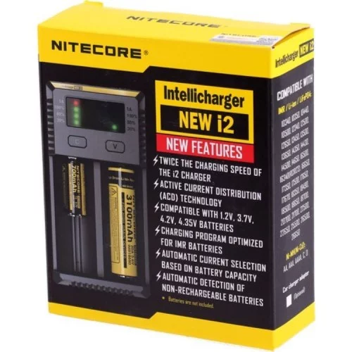 Nitecore I2 İki Yuvalı Pil Şarj Cihazı 2014 Versiyon Nitecore I2 İki Yuvalı Pil Şarj Cihazı 2014 Versiyon