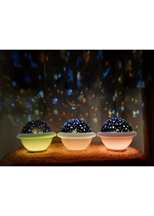 Ufo Şeklinde Projeksiyonlu Gece Lambası