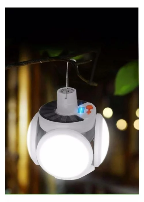 Güneş Enerjili 5 Kanatlı Kamp Lambası