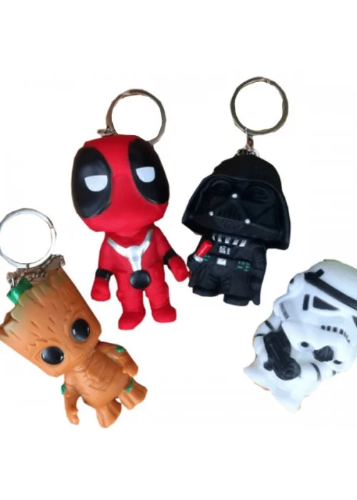 Guardians Of The Galaxy ve Star Wars Figür Anahtarlıkları Asorti