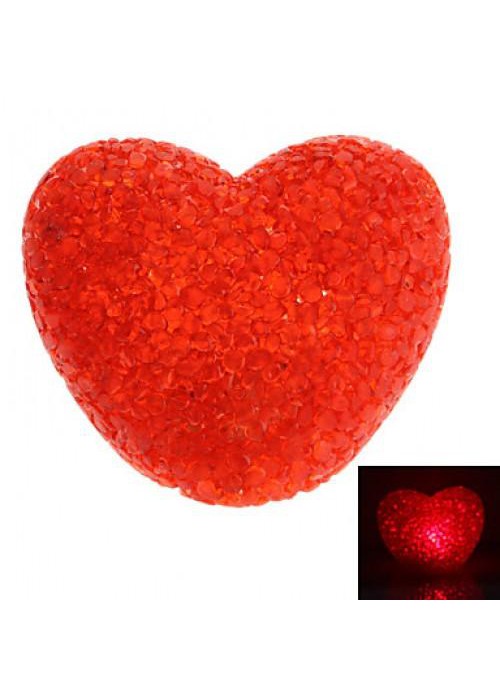 Kristal Görünümlü Led Işıklı Kalp Küçük Kristal Görünümlü Led Işıklı Kalp Küçük