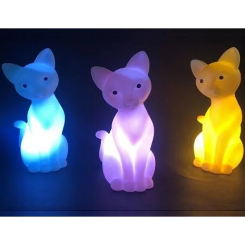 Işıklı Oturan Kedi Gece Lambası Işıklı Oturan Kedi Gece Lambası