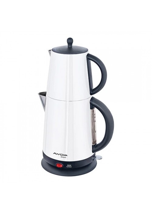 Awox Demplus 2200 W Çelik Çay Makinesi Beyaz - Gri Awox Demplus 2200 W Çelik Çay Makinesi Beyaz - Gri
