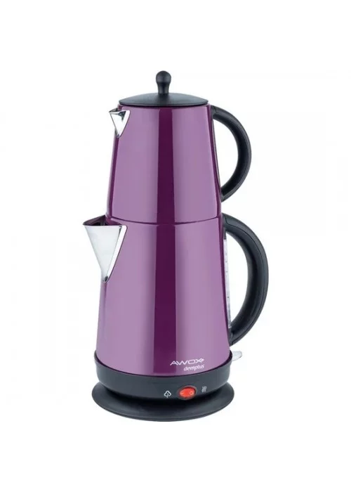 Awox Demplus 2200 W Çelik Çay Makinesi Mürdüm