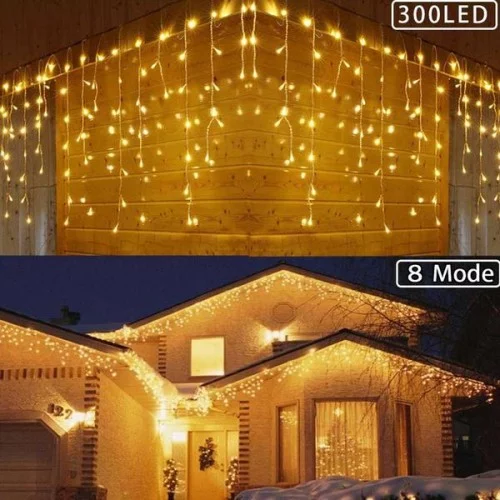 Dekoratif 16 Saçaklı 8 Fonksiyonlu Perde Led (Günışığı) Dekoratif 16 Saçaklı 8 Fonksiyonlu Perde Led (Günışığı)