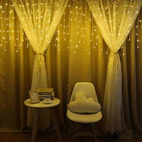 Dekoratif 16 Saçaklı 8 Fonksiyonlu Perde Led (Günışığı) Dekoratif 16 Saçaklı 8 Fonksiyonlu Perde Led (Günışığı)