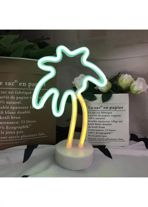 Palmiye Ağacı Neon Led Masa Ve Gece Lambası