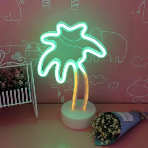 Palmiye Ağacı Neon Led Masa Ve Gece Lambası Palmiye Ağacı Neon Led Masa Ve Gece Lambası