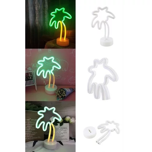 Palmiye Ağacı Neon Led Masa Ve Gece Lambası Palmiye Ağacı Neon Led Masa Ve Gece Lambası
