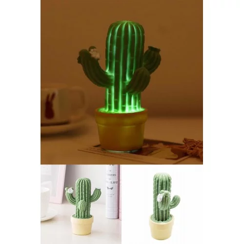 Mini Kaktüs Led Masa Ve Gece Lambası Mini Kaktüs Led Masa Ve Gece Lambası