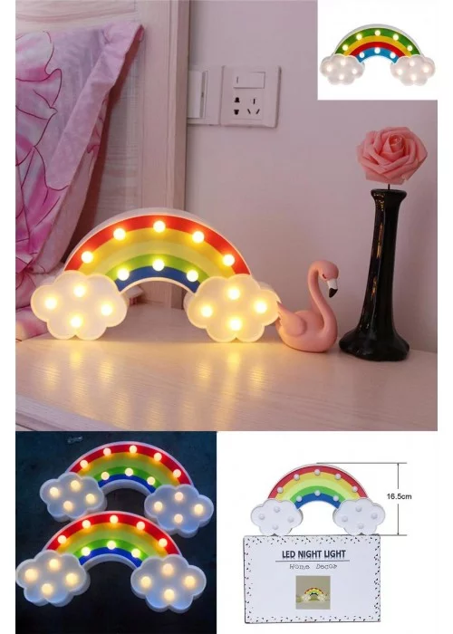 Gökkuşağı Şeklinde Led Masa Ve Duvar Lambası