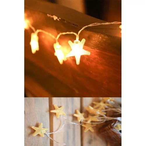 Rose Gold Yıldız 10 lu Metal Led Işık Rose Gold Yıldız 10 lu Metal Led Işık