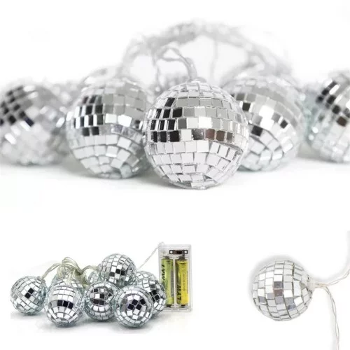 Disko Topu Görünümlü 10 lu Led Işık Disko Topu Görünümlü 10 lu Led Işık