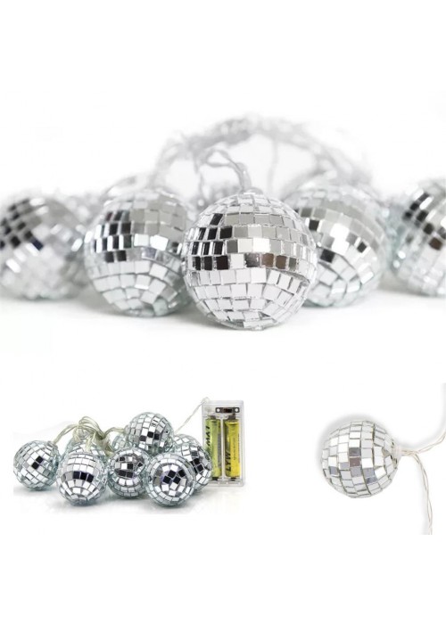 Disko Topu Görünümlü 10 lu Led Işık Disko Topu Görünümlü 10 lu Led Işık