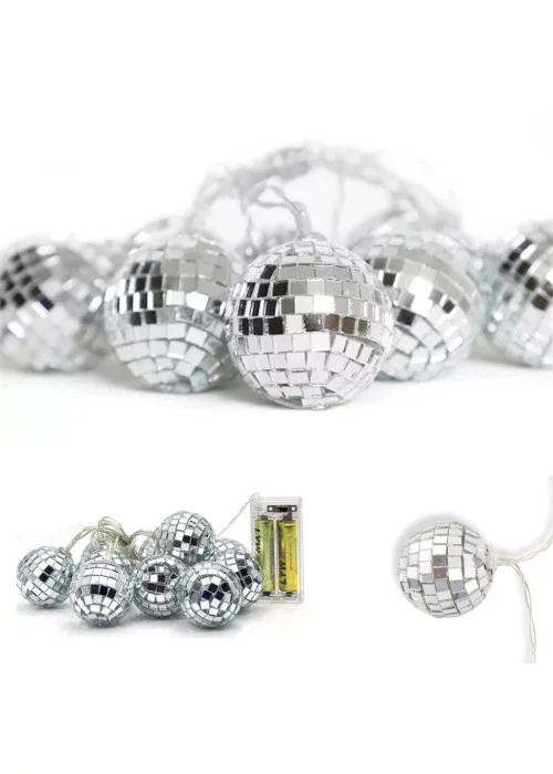 Disko Topu Görünümlü 10 lu Led Işık