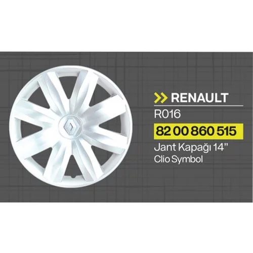 Renault Clio - Kangoo - Aquares 14" Jant Kapağı 4'lü Takım JKR016 Renault Clio - Kangoo - Aquares 14" Jant Kapağı 4'lü Takım JKR016