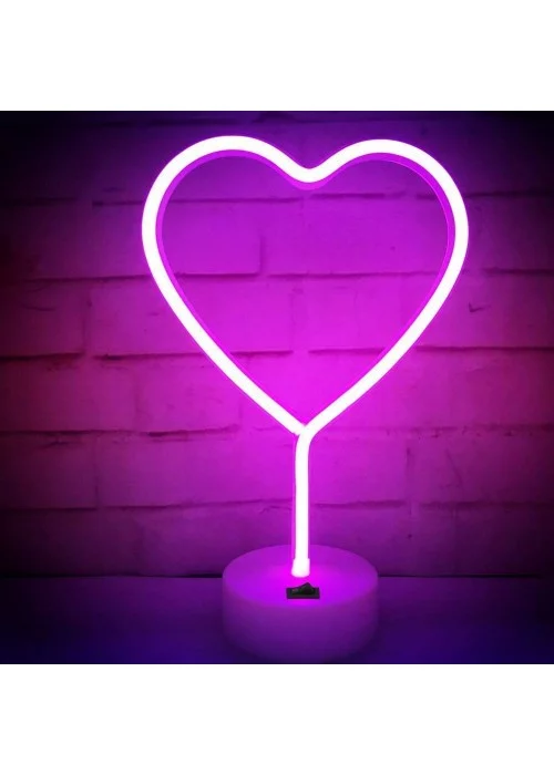 Kalp Neon Led Gece Lambası