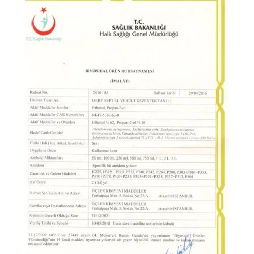 Deby Sept El Dezenfektanı 5 Litre Deby Sept El Dezenfektanı 5 Litre