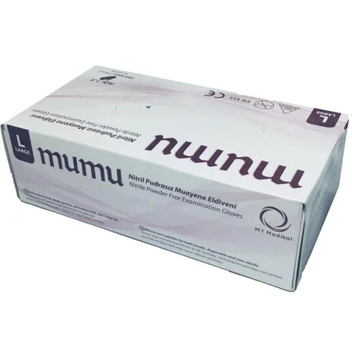 Mumu Nitril Pudrasız Muayene Eldiveni (100 Adet)
