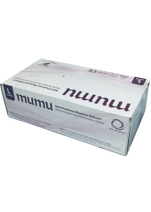 Mumu Nitril Pudrasız Muayene Eldiveni (100 Adet)
