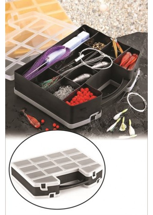 Çift Taraflı Bölmeli Takım Çantası Hırdavat Malzeme Kutusu Çift Taraflı Bölmeli Takım Çantası Hırdavat Malzeme Kutusu