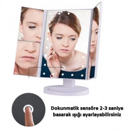 180 Derece Ayarlanabilir Led Dokunmatik Makyaj Aynası 180 Derece Ayarlanabilir Led Dokunmatik Makyaj Aynası