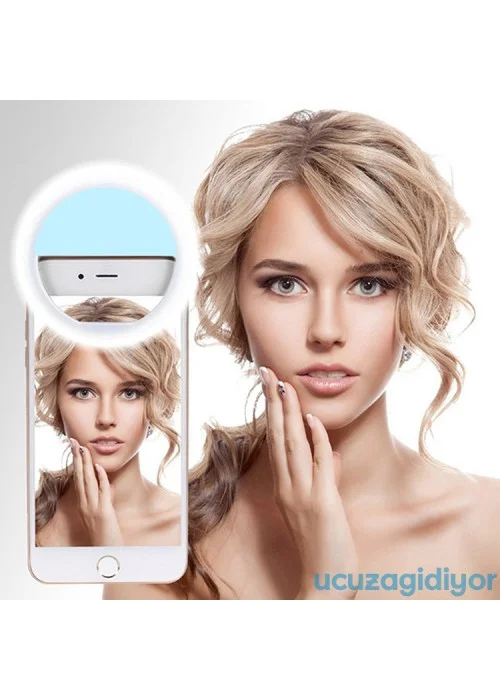 Telefon Selfie Işığı Şarjlı 3 Kademeli Ring Light