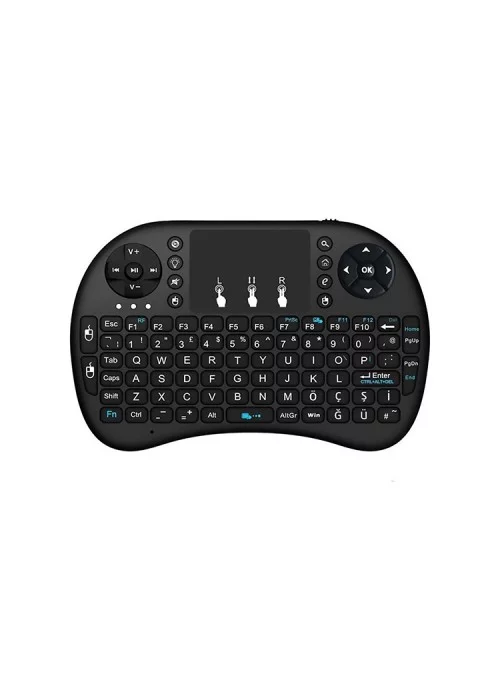 Işıklı Mini Klavye Mouse Özellikli (Türkçe)
