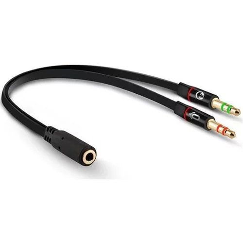 OEM Kulaklık Mikrofon Ayırıcı Y Splitter Kablo 2 x 3.5 mm Stereo Kablo