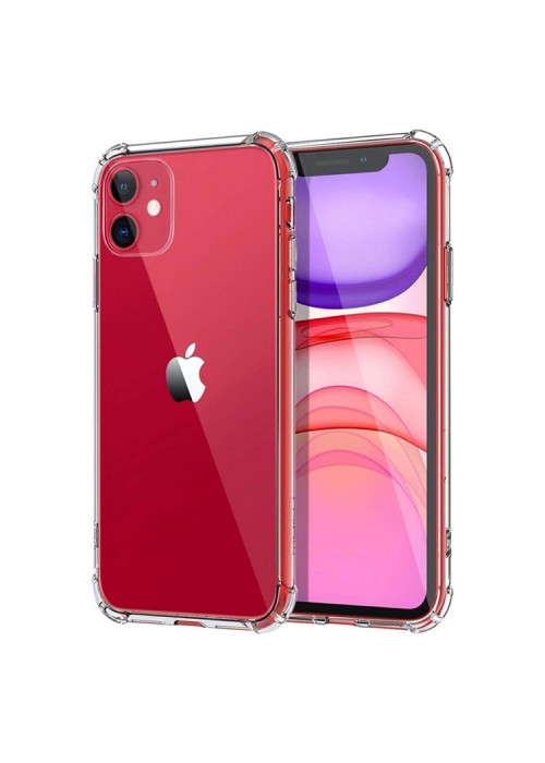 Guesche Apple iPhone 11 Şeffaf Airbag Antishock Silikon Kılıf 