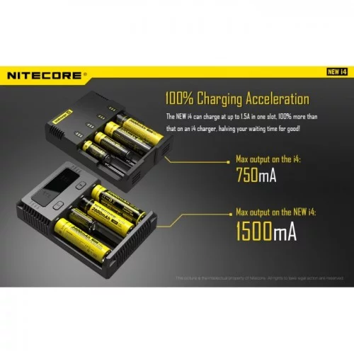 Nitecore New i4 Li-ion 18650 Pil Şarj Aleti Nitecore New i4 Li-ion 18650 Pil Şarj Aleti