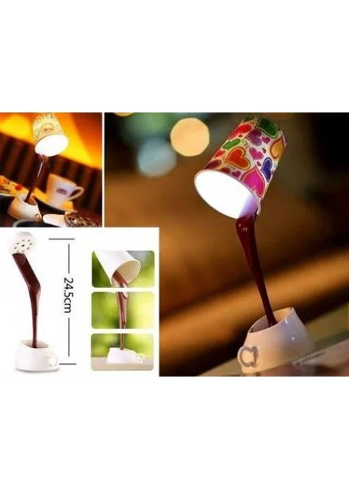 Dökülen Kahve Görünümlü Masa Lambası