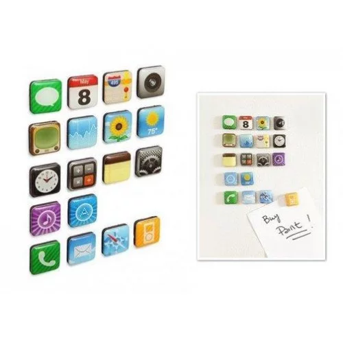iPhone Teması Buzdolabı Magnetleri (18 Parça) iPhone Teması Buzdolabı Magnetleri (18 Parça)