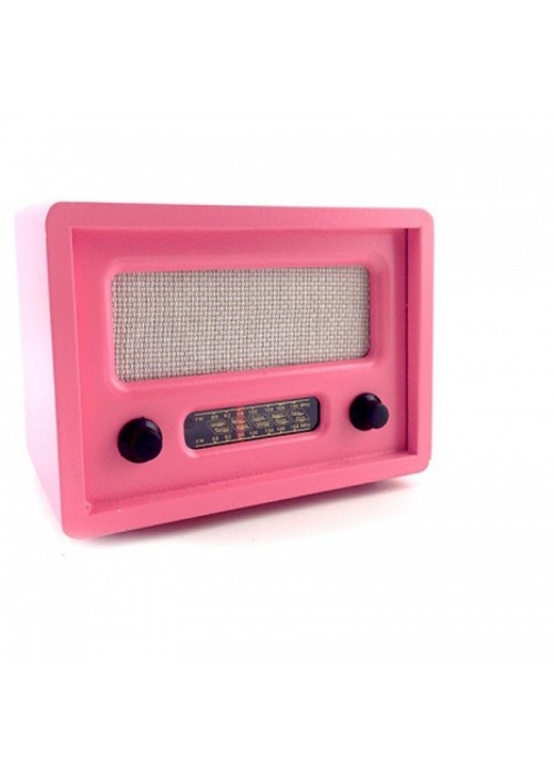 Nostaljik Görünümlü Ahşap Pembe Radyo Nostaljik Görünümlü Ahşap Pembe Radyo