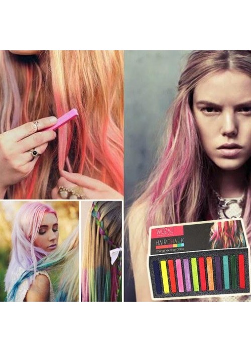 Saç Tebeşiri Hair Chalk (24 Parça)