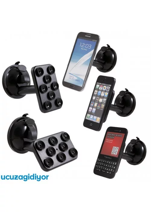 Araç İçi Telefon Tutucu (Vantuzlu Döner Başlıklı)
