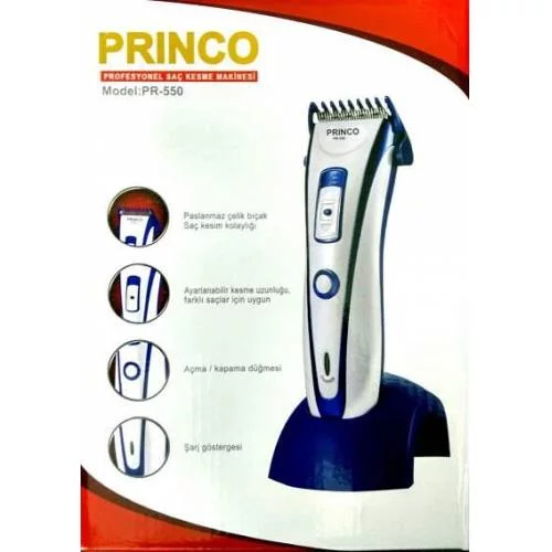 Şarjlı Saç Sakal Traş Makinesi Princo PR-550 Şarjlı Saç Sakal Traş Makinesi Princo PR-550