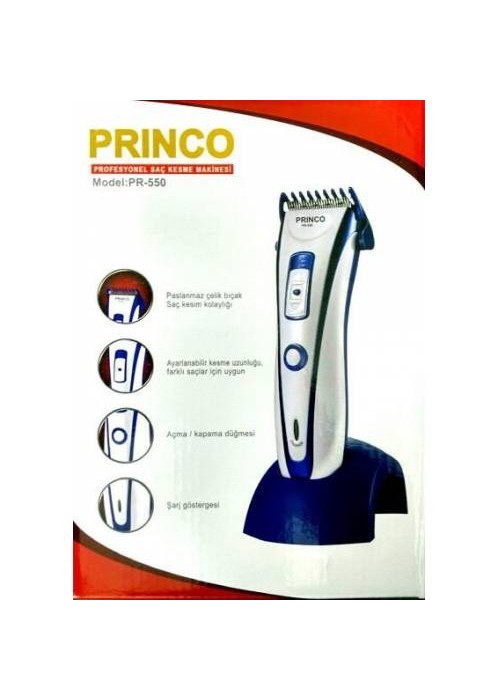 Şarjlı Saç Sakal Traş Makinesi Princo PR-550 Şarjlı Saç Sakal Traş Makinesi Princo PR-550